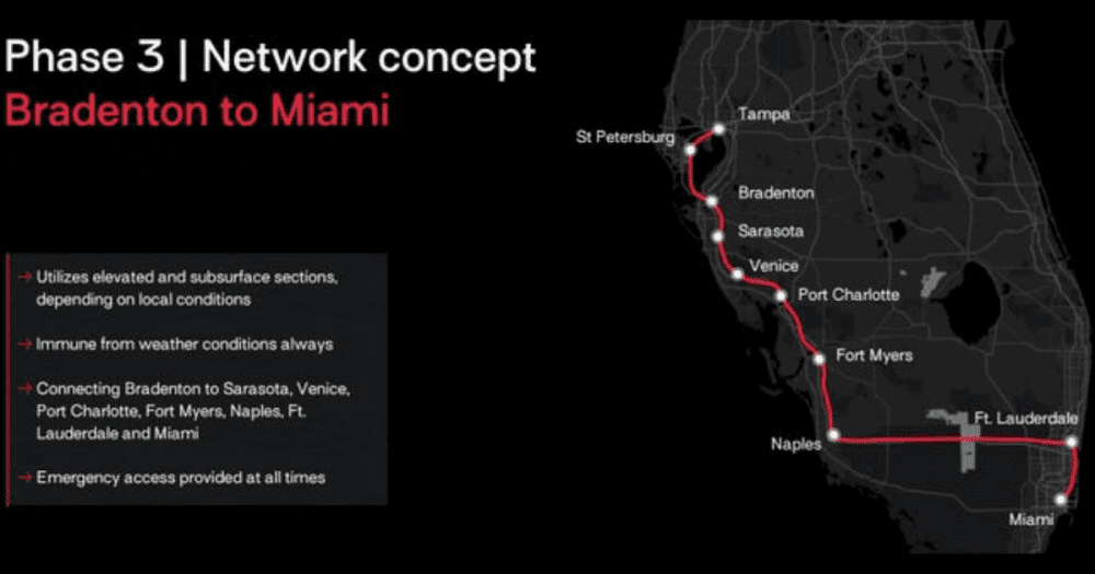 Read more about the article Florida Considers 700+ MPH Hyperloop Train Connecting Tampa, Naples & Miami